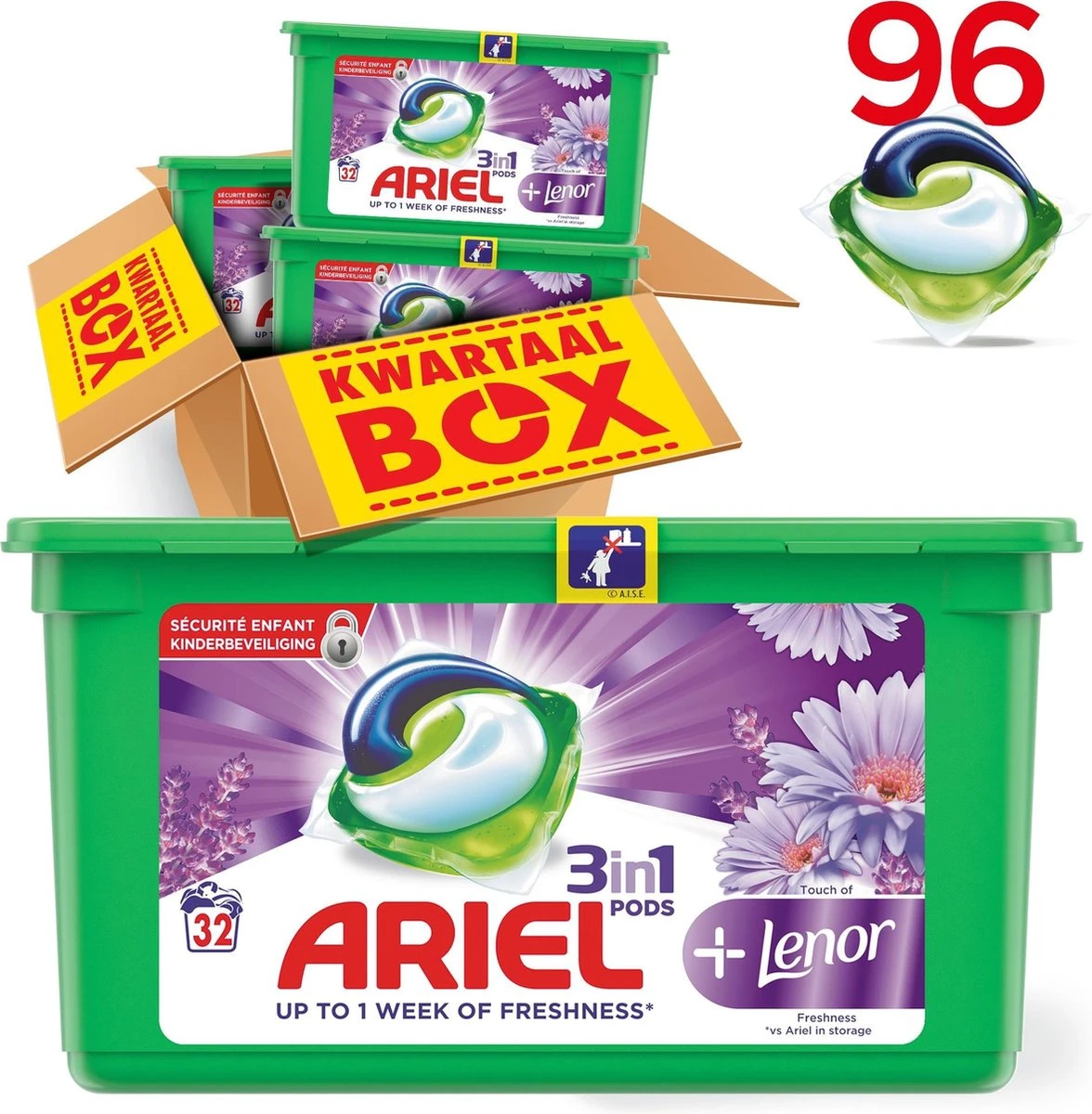 ARIEL PODS+ Lenor 32ct