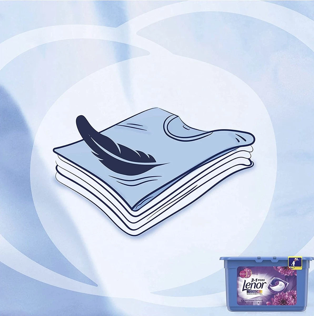 75PODS-LENOR COLOR ALL IN1- EXTRA HYGIENE -WASMIDDEL CAPSULES-PODS - Afbeelding 3