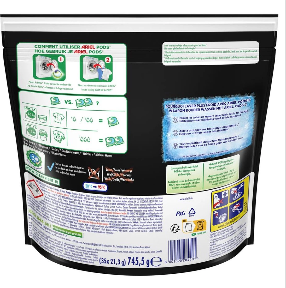 Ariel All In 1 Wasmiddel Pods + Revitablack - Wascapsules - Voor De Zwarte Was - 35 Wasbeurten - Afbeelding 2