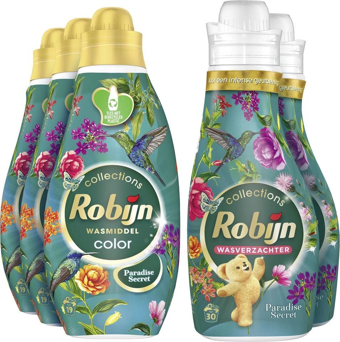 Robijn Paradise Secret Wasmiddel En Wasverzachter - 57 Wasbeurten - Voordeelverpakking 3 Robijn Paradise Secret Wasmiddel En Wasverzachter - 57 Wasbeurten - Voordeelverpakking