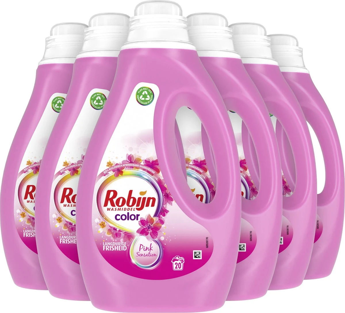 Robijn Color Pink Sensation Vloeibaar Wasmiddel - 6 X 20 Wasbeurten - Voordeelverpakking - Afbeelding 2