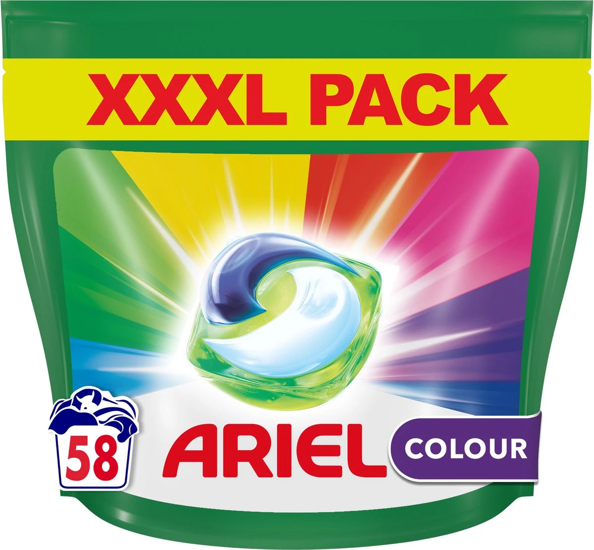 Ariel All-in-1 PODS Wasmiddelcapsules Kleur - 58 Wasbeurten - Afbeelding 2