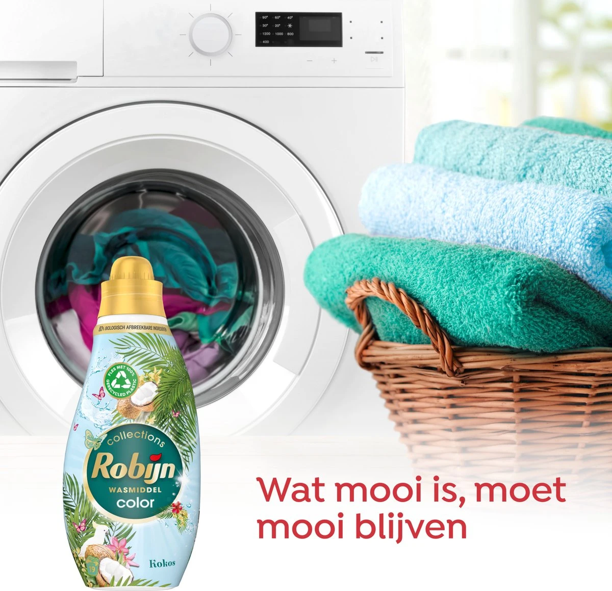 Robijn Klein & Krachtig Collections Color Kokos Vloeibaar Wasmiddel - 6 X 19 Wasbeurten - Voordeelverpakking - Afbeelding 4