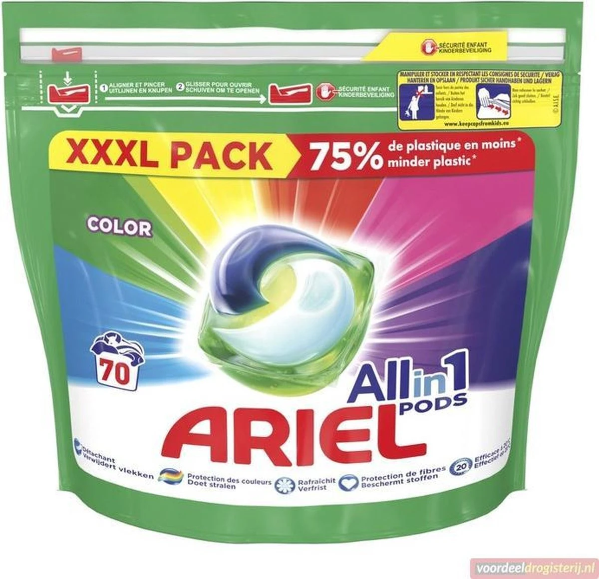 Ariel All-in-1 Pods - Color - 70 Stuks / Wasbeurten - XXXL Pack - Afbeelding 4