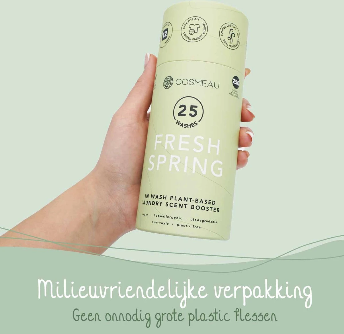 Cosmeau Geurparels 100 Wasbeurten Lentefris - Geurparels - Geurbooster Wasparfum - 4x25 Wasbeurten - Fris - 1000g - Geurkralen Scent Booster - Afbeelding 8