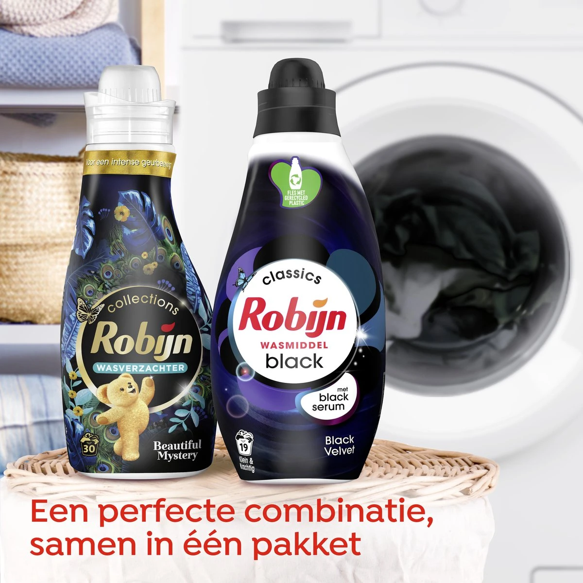 Robijn Robijn Perfect Match Black Velvet & Beautiful Mystery Wasmiddel En Wasverzachter Pakket - 5 Stuks - Voordeelverpakking - Afbeelding 7
