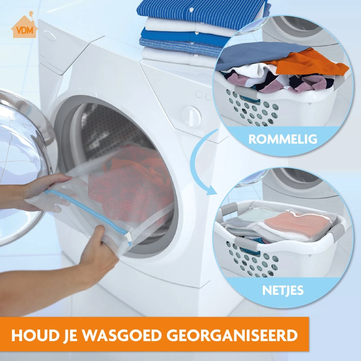 LaundrySpecialist Waszakken Voor Wasgoed - Set Van 3 Stuks - Ook Te Gebruiken Als Travel Organizer - Afbeelding 2