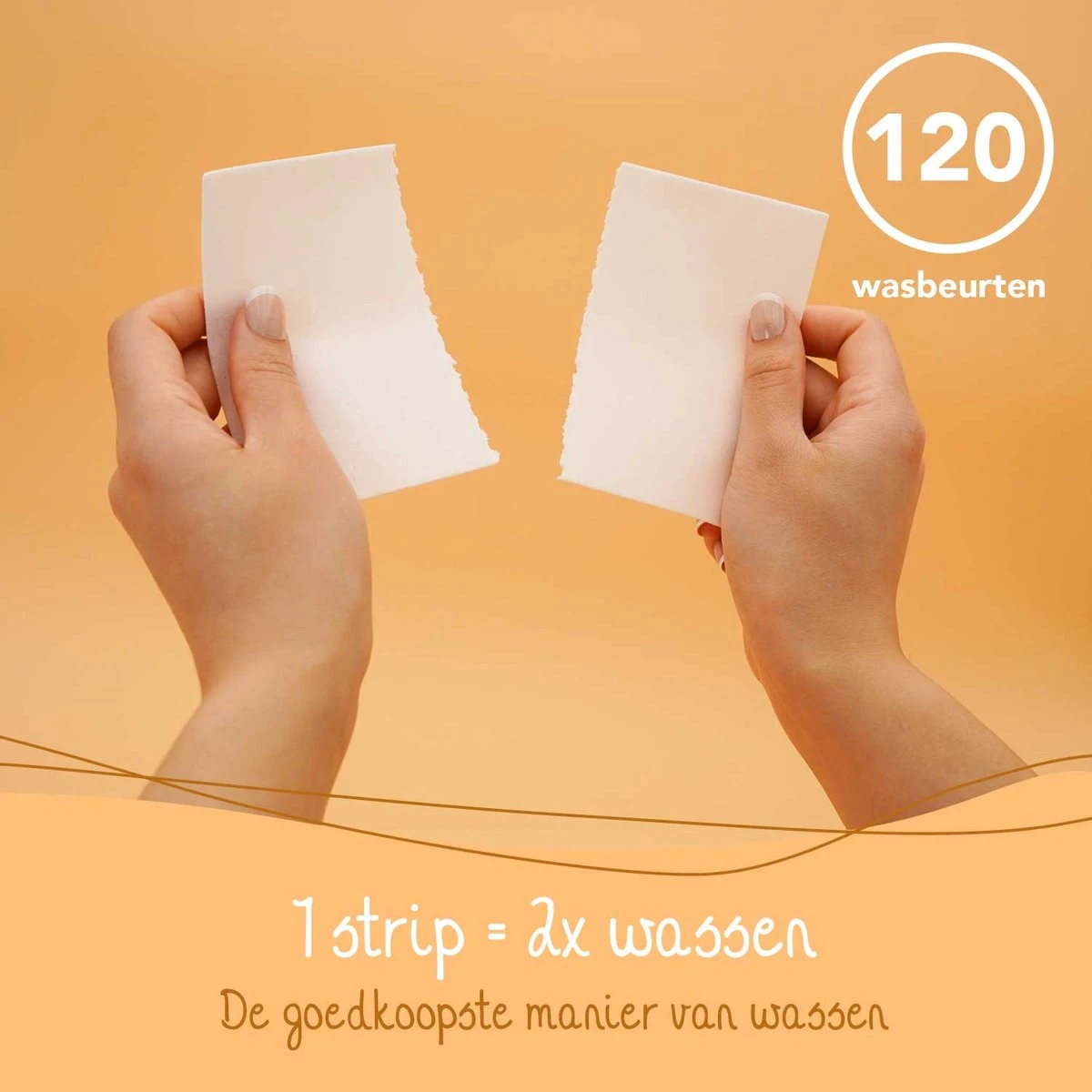 Cosmeau Wasstrips 120 Wasbeurten Lavendel Wasmiddel Wasvellen Wasdoekjes Detergent Sheets Eco Laundry Strips - Plasticvrij Biologisch Eco - Afbeelding 3