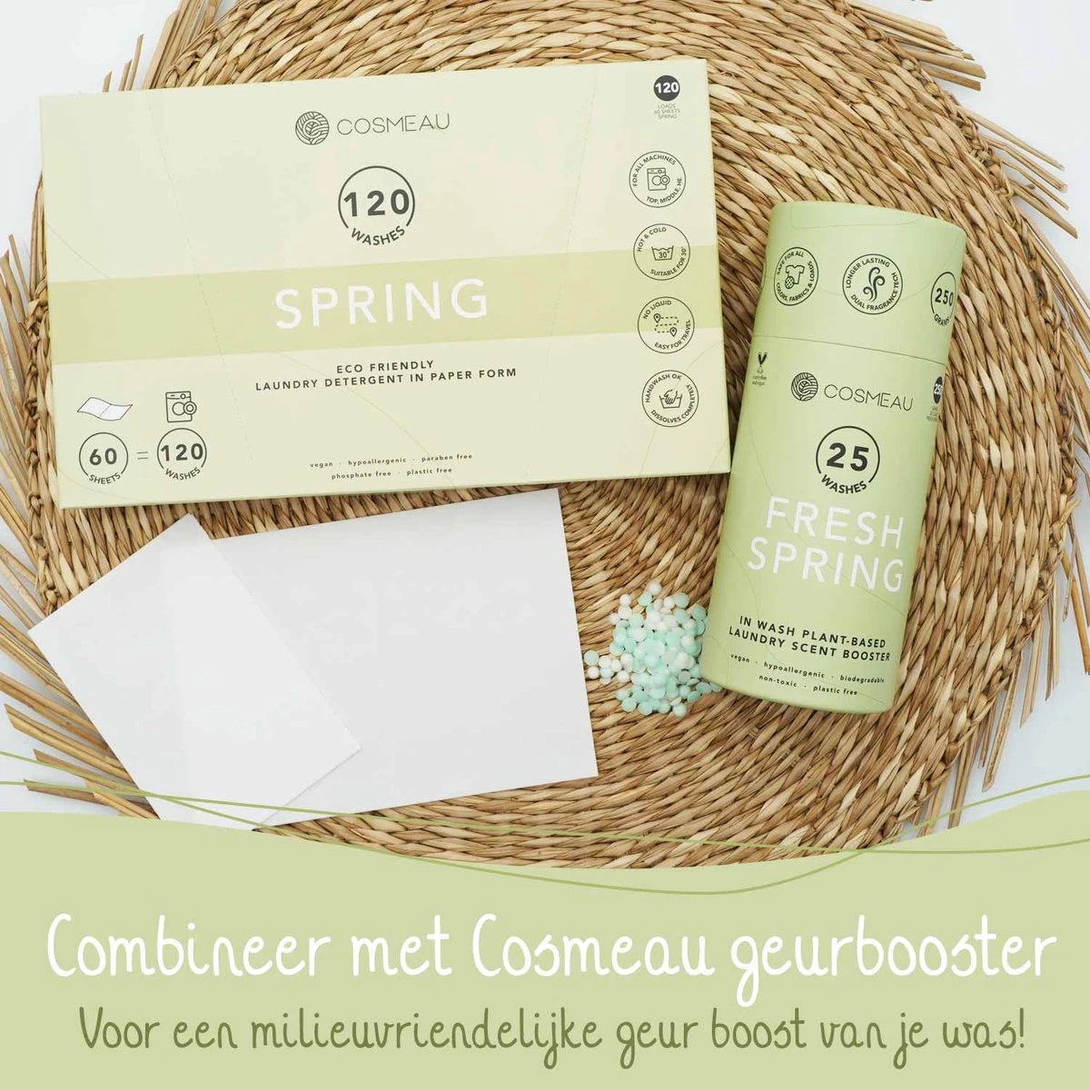 Cosmeau Wasstrips 120 Wasbeurten Lavendel Wasmiddel Wasvellen Wasdoekjes Detergent Sheets Eco Laundry Strips - Plasticvrij Biologisch Eco - Afbeelding 16
