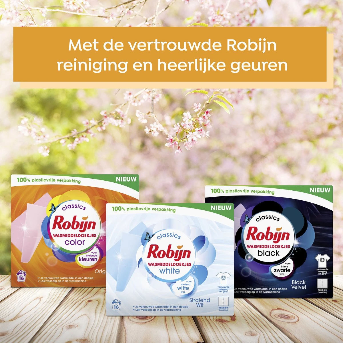 Robijn Classics Stralend Wit Wasmiddeldoekjes 16 Wasstrips - Afbeelding 9