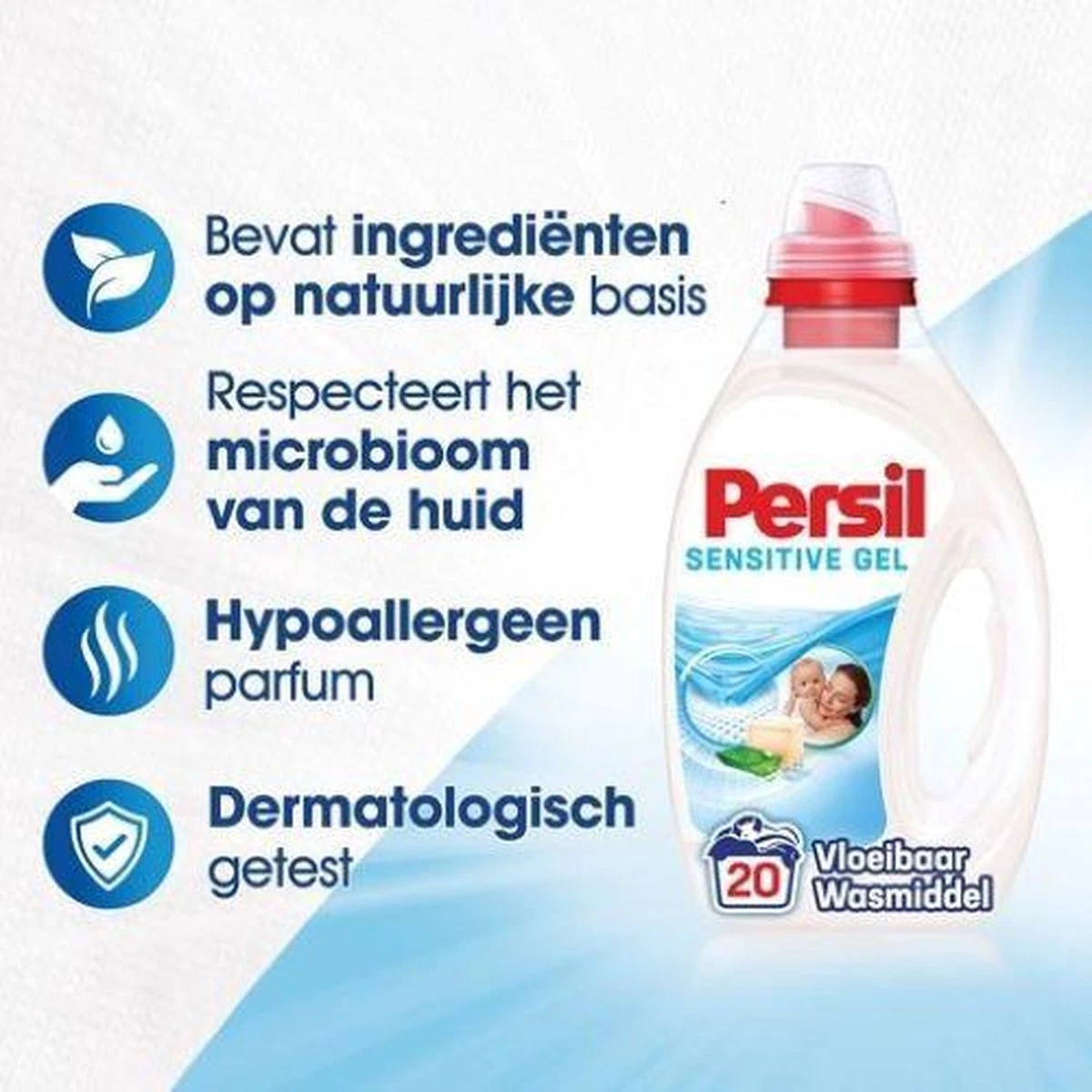 Persil® Persil Gel Sensitive - Vloeibaar Wasmiddel - Gevoelige Huid En Baby - Voordeelverpakking - 3 X 20 Wasbeurten - Afbeelding 9