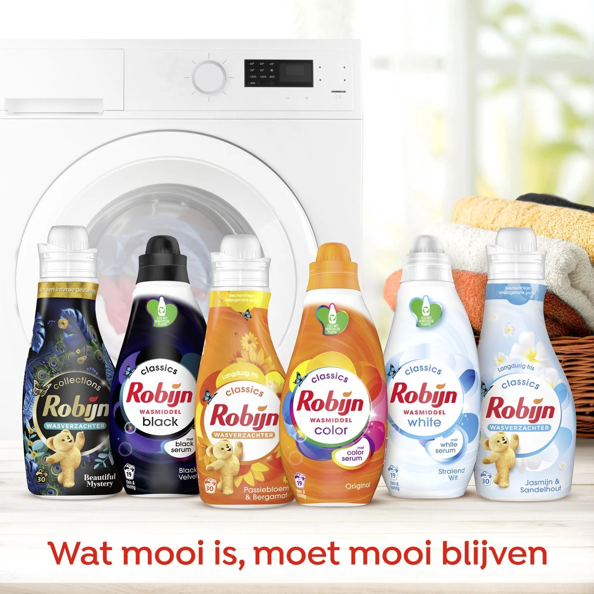 Robijn Perfect Match Stralend Wit, Black Velvet En Color Wasmiddel - En Wasverzachter Pakket - 6 Stuks - Voordeelverpakking - Afbeelding 4