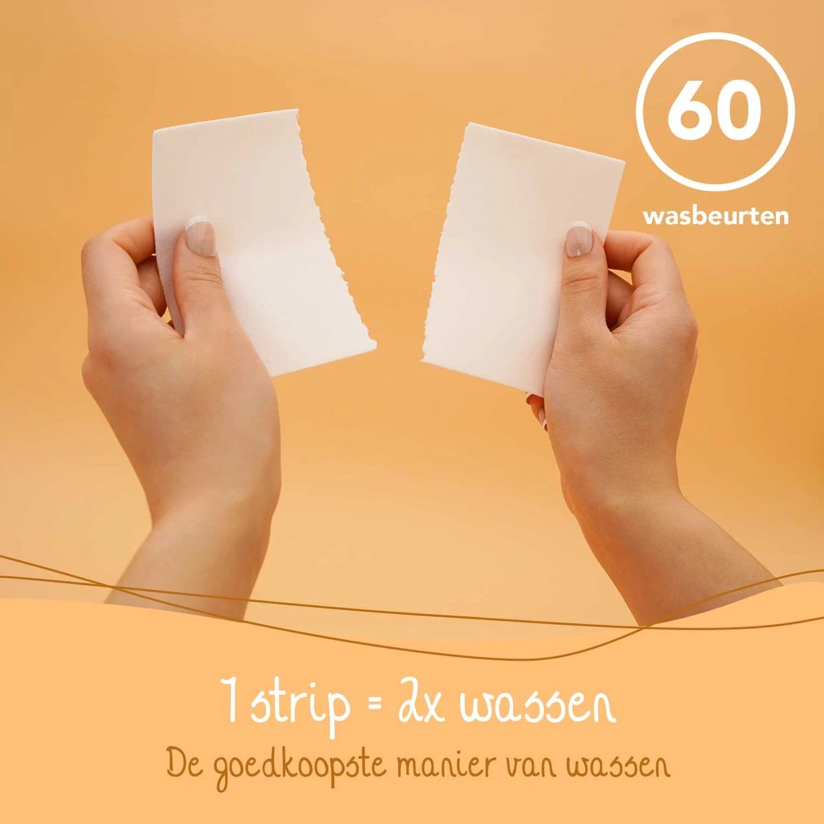 Cosmeau Wasstrips 60 Wasbeurten Lavendel Wasmiddel Wasvellen Wasdoekjes Detergent Sheets Eco Laundry Strips - Biologisch Cosmo Cosmea Kosmo - Afbeelding 3