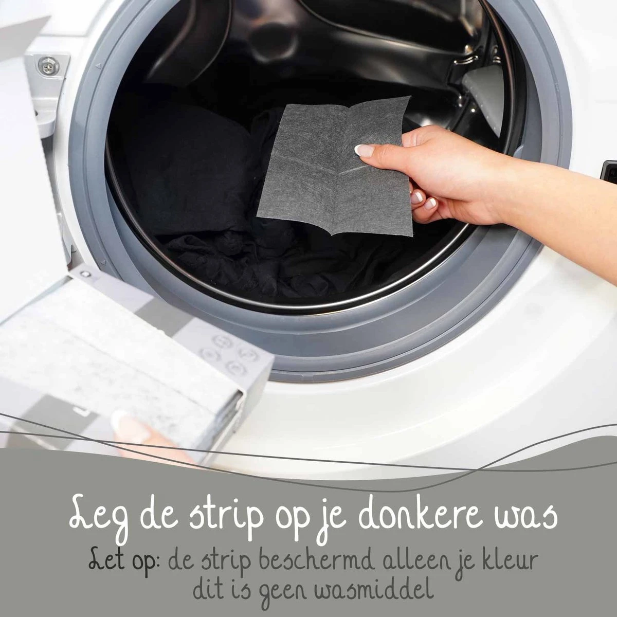 Cosmeau Zwart Donkere Was Color Protect Wasstrips 30 Wasbeurten Wasvellen Sheets Eco Laundry Strips - Afbeelding 2