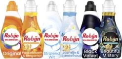 Robijn Perfect Match Stralend Wit, Black Velvet En Color Wasmiddel - En Wasverzachter Pakket - 6 Stuks - Voordeelverpakking