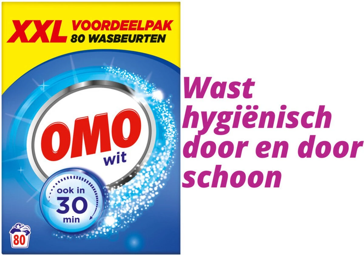 Omo Wit XXL Waspoeder 80 Wasbeurten - Afbeelding 8