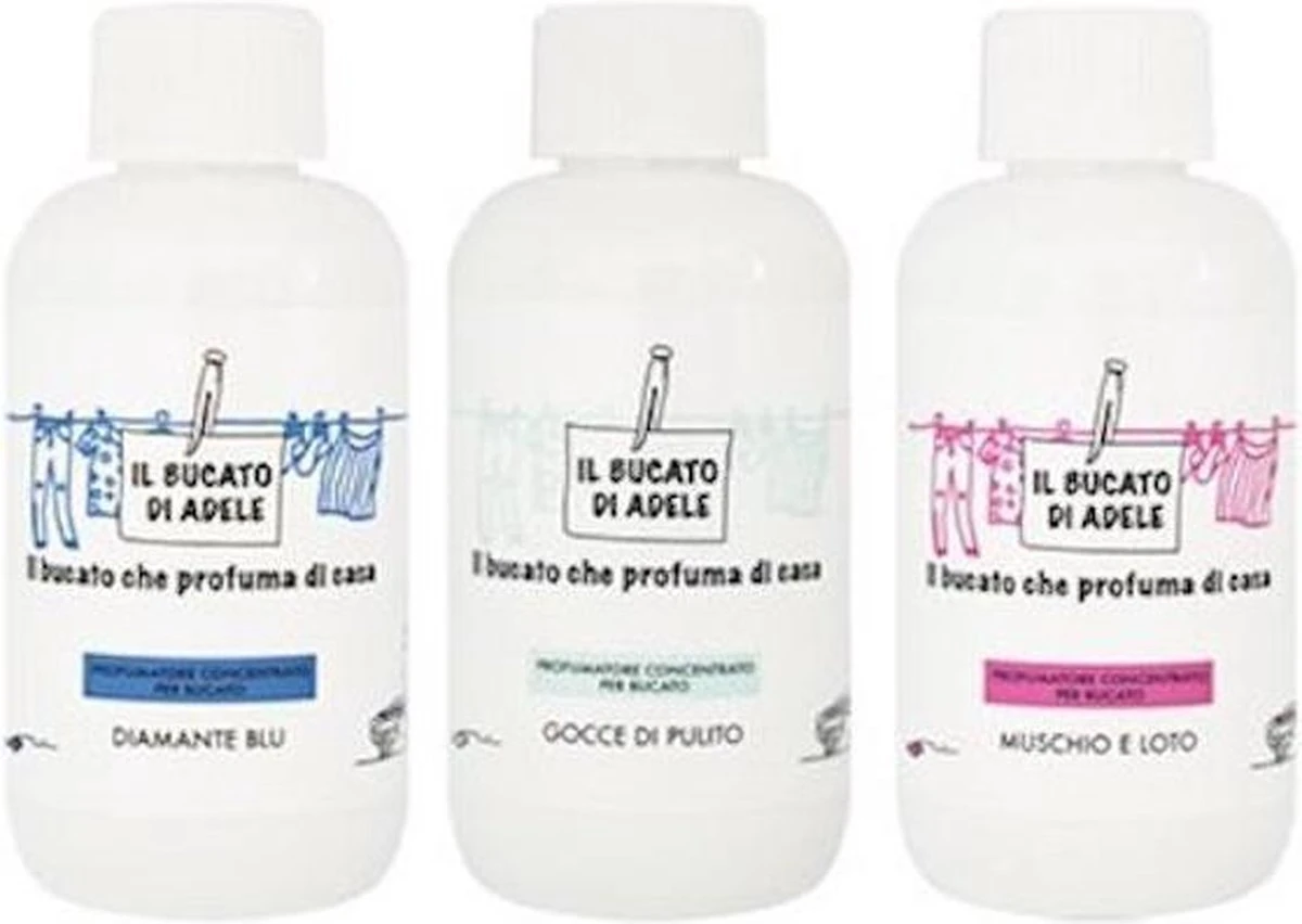 WasparfumBlauwe Diamant, Schone Druppels, Musk & Lotus Set 3 Geuren 150ml