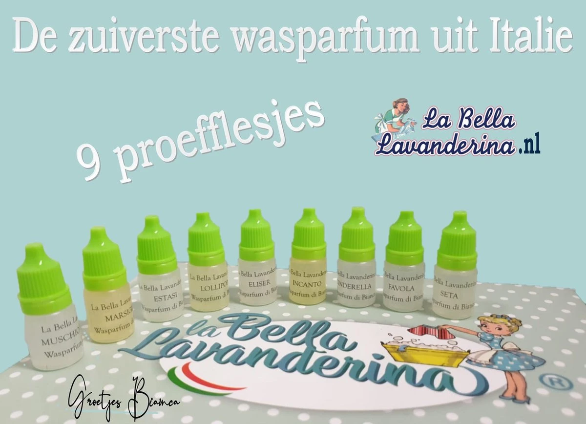 Wasparfum La Bella Lavanderina, Proefpakket 3 Wasparfum La Bella Lavanderina, Proefpakket