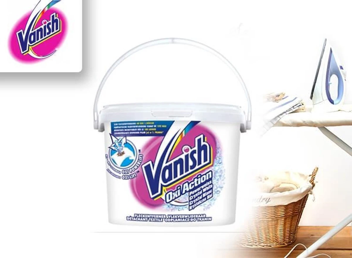 Vanish Oxi Action Crystal White Base Poeder - Voor Witte Was - 2,4 Kg - Afbeelding 11