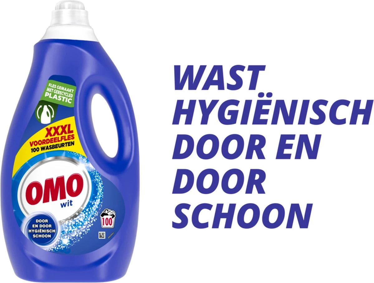 Omo Vloeibaar Wasmiddel Wit - 100 Wasbeurten - Grootverpakking - Afbeelding 5