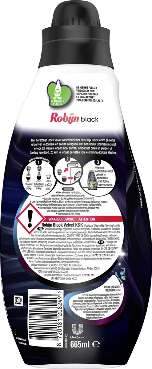 Robijn Perfect Match Stralend Wit, Black Velvet En Color Wasmiddel - En Wasverzachter Pakket - 6 Stuks - Voordeelverpakking - Afbeelding 11