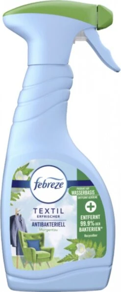 Febreze Textielverfrisser Spray | Antibacteriële Formule | Morning Freshness | 500ml | Verwijdert Nare Geuren En Bacteriën