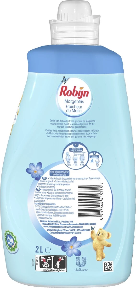 Robijn Wasverzachter - Morgenfris - Voordeelverpakking 4 X 80 Wasbeurten - Afbeelding 2