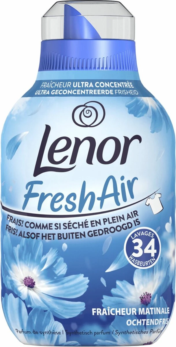 Lenor Wasverzachter Fresh Air Ochtendfris 476 Ml 4 Lenor Wasverzachter Fresh Air Ochtendfris 476 Ml - Afbeelding 2