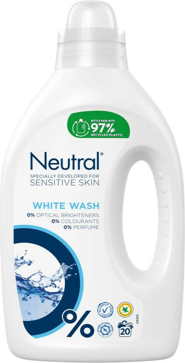 Neutral - Vloeibaar Wasmiddel - Witte Was - 1 Liter - 20 Wasbeurten 5 Neutral - Vloeibaar Wasmiddel - Witte Was - 1 Liter - 20 Wasbeurten - Afbeelding 3