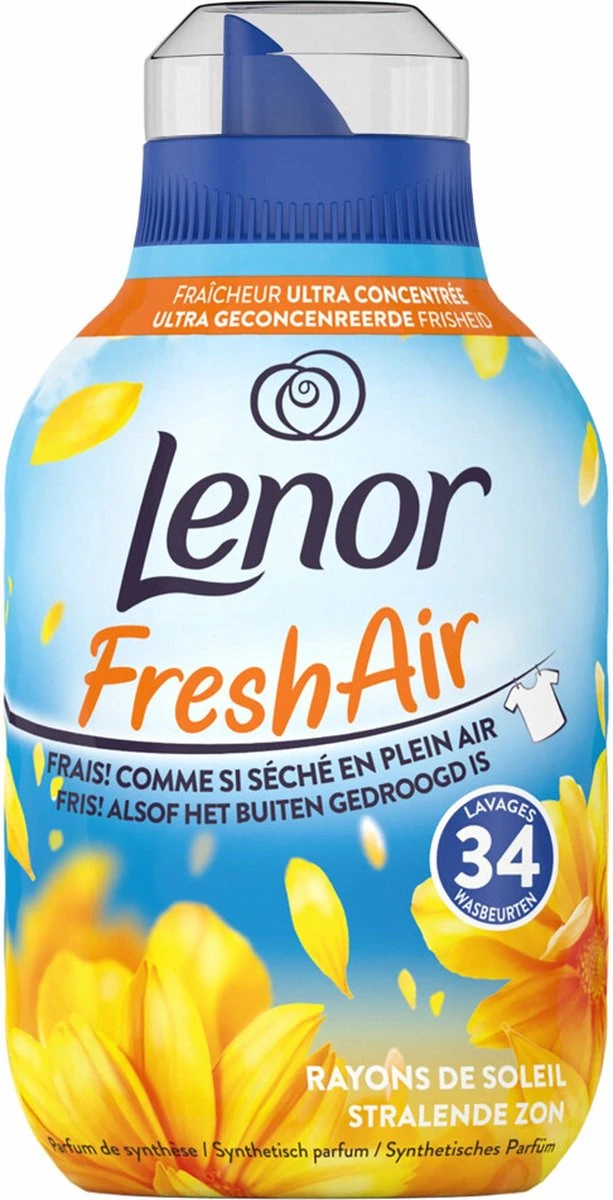 Lenor Fresh Air Zonnestralen - Wasverzachter - 6 X 34 Wasbeurten Voordeelverpakking - Afbeelding 2