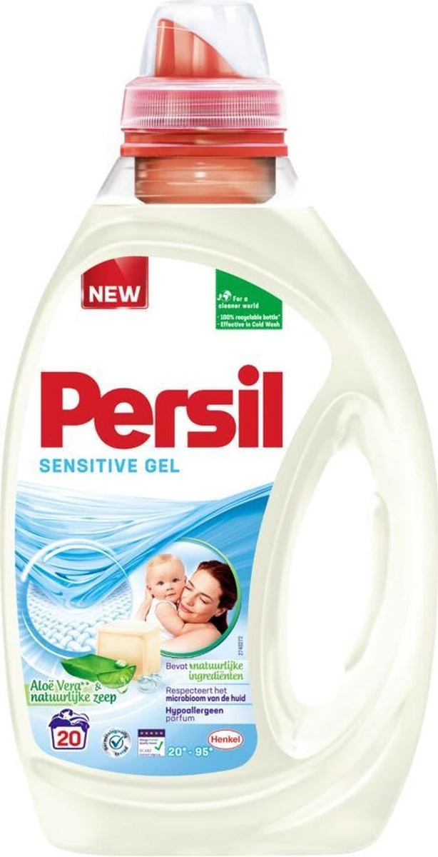 Persil® Persil Sensitive Gel - Vloeibaar Wasmiddel - Baby En Gevoelige Huid - Voordeelverpakking - 6 X 20 Wasbeurten - Afbeelding 11
