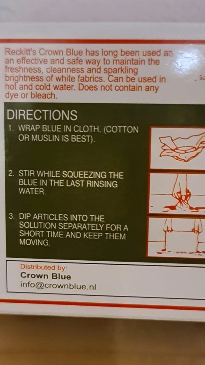 Reckitt's Crown Blue - Blauwsel - 4 X Tablet Van 14 Gr - Afbeelding 3