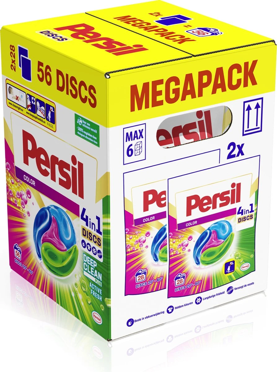 Persil® Persil 4in1 Discs Color Wascapsules - Wasmiddel Capsules - Voordeelverpakking - 2x28 Wasbeurten - Afbeelding 5