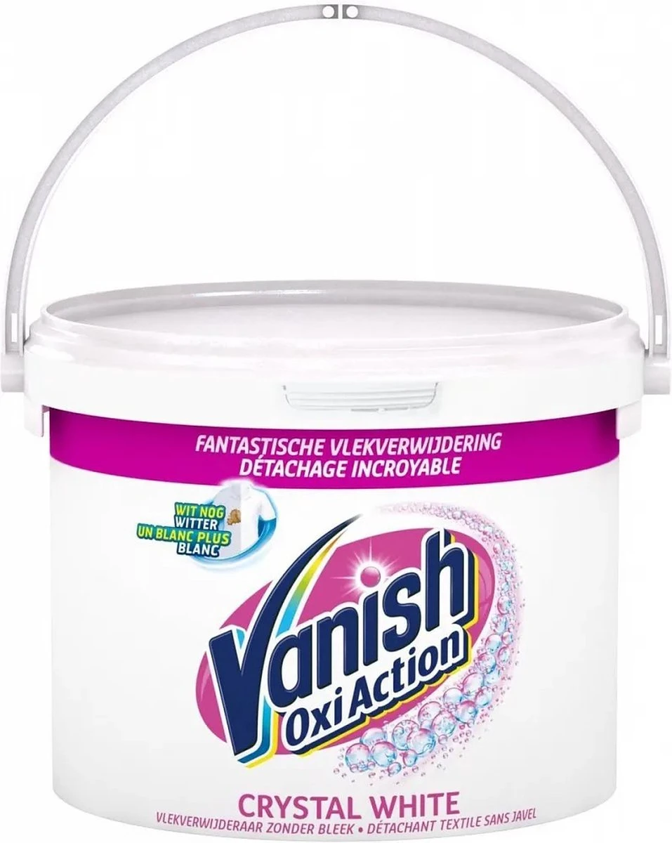 Vanish Oxi Action Crystal White Base Poeder - Voor Witte Was - 2,4 Kg - Afbeelding 8