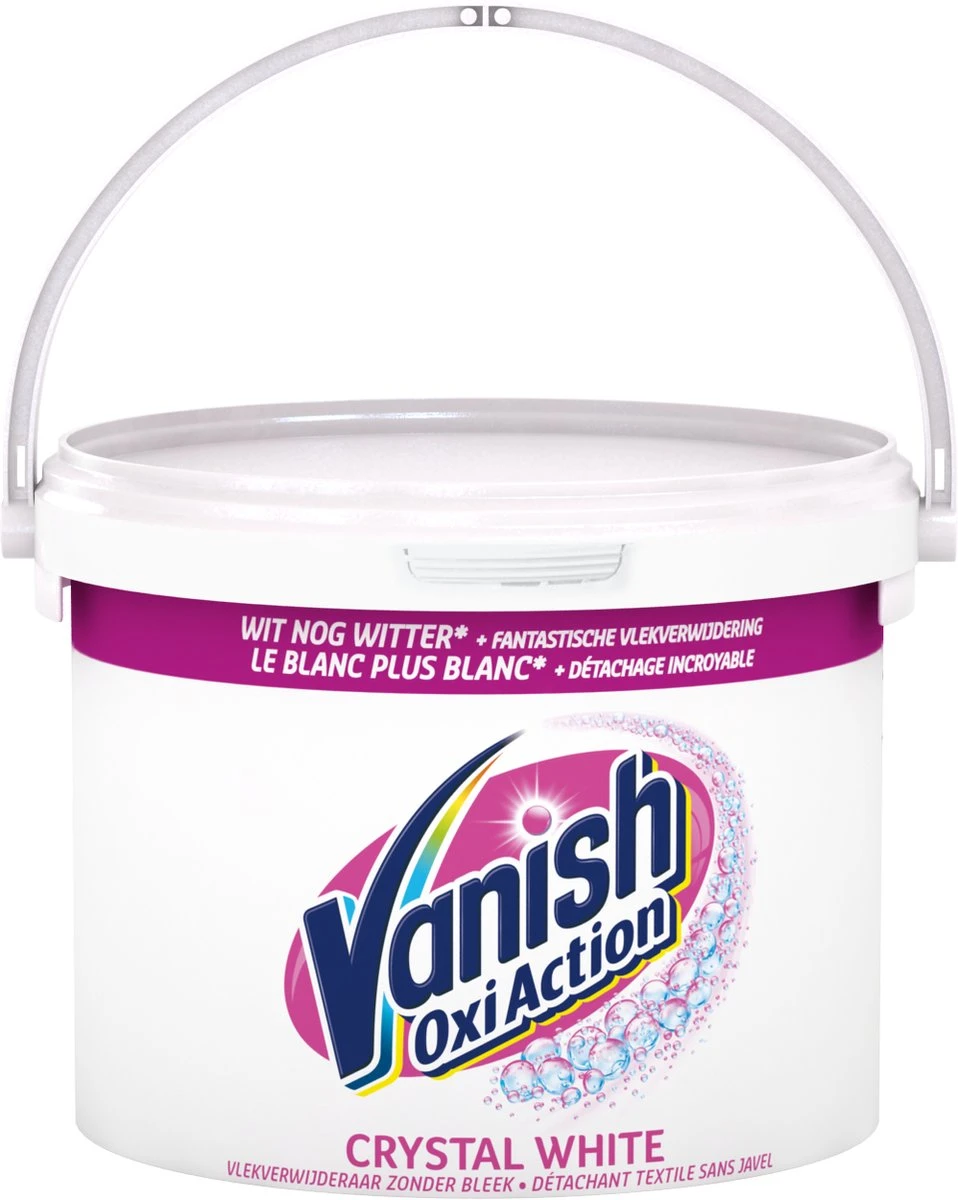 Vanish Oxi Action Crystal White Base Poeder - Voor Witte Was - 2,4 Kg - Afbeelding 7