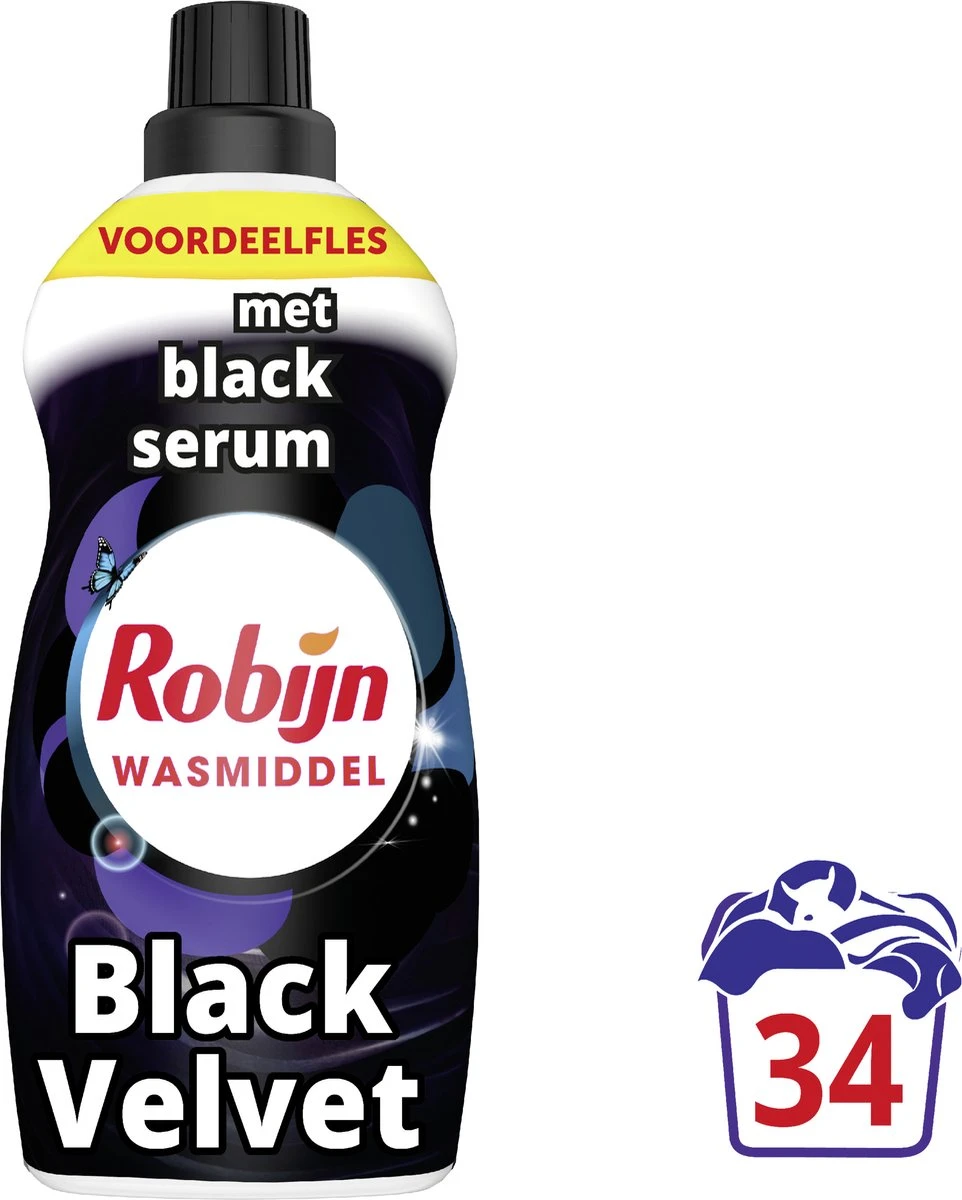 Robijn Klein & Krachtig Wasmiddel Black Velvet 1,19 Liter - Afbeelding 2